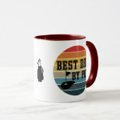 Meilleur Papa Par Par Retro Sunset Mug (Devant droit)