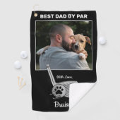 Meilleur Papa Par Pet Photo Golf Serviette (En situation)