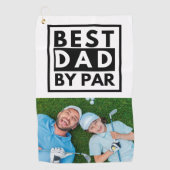 Meilleur Papa Par Photo Golf Serviette (Devant)