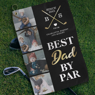Meilleur Papa Par Photo Golf Serviette