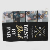 Meilleur Papa Par Photo Golf Serviette (Horizontal)