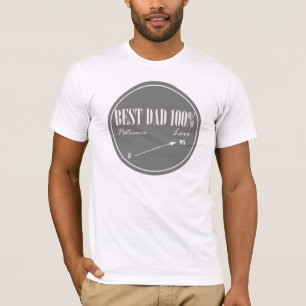 Meilleur papa Patience Aimer Flèche T-shirt Top Te