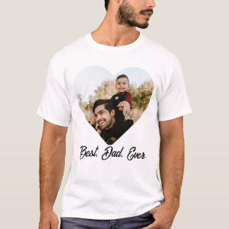 Meilleur Papa Personnalisé Photo T-Shirt de la Fêt