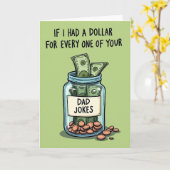 Meilleur Papa Pot à Argent Drôle de Carte (Fleur jaune)
