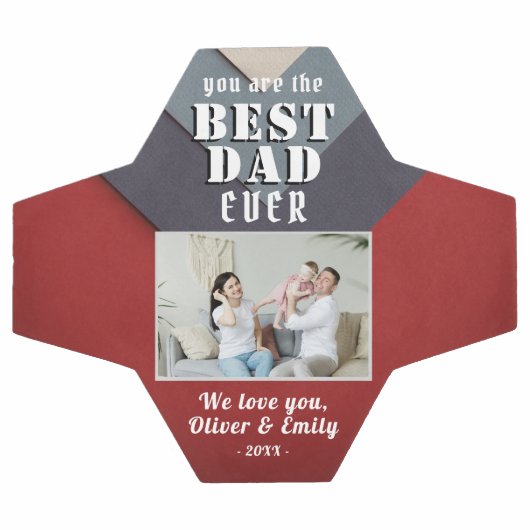 Meilleur papa Rouge Bleu (Plat)