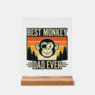 Meilleur Papa Singe Vintage T-shirt de père de sin