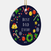 Meilleur papa toujours Noël Ornement (Droite)