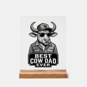Meilleur papa vache jamais design de gravure vinta