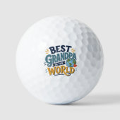 Meilleur Papi du Monde Cadeau Balle de Golf (Recto)