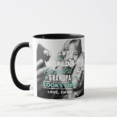 Meilleur Papi du Monde | Mug Collage Photo (Gauche)