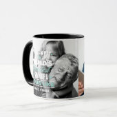 Meilleur Papi du Monde | Mug Collage Photo (Devant gauche)