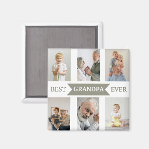 Meilleur Papy du Monde Magnet avec Photos Person