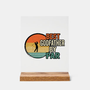 Meilleur Parrain par Par Vintage Golf Vector Desig
