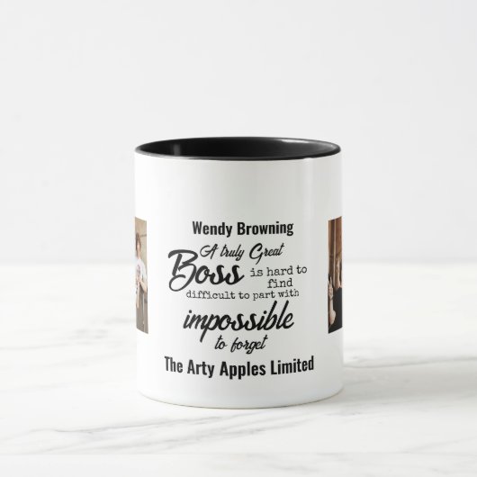 Meilleur patron avec photo d'équipe Mug (Centre)