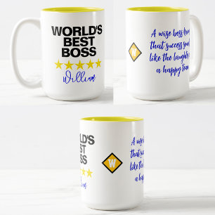 Meilleur Patron du Monde (Nom et Humour) Mug de Bu
