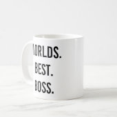 Meilleur Patron du Monde Tasse de Bureau Cadeau Em (Devant gauche)