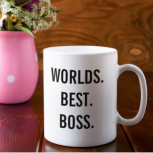 Meilleur Patron du Monde Tasse de Bureau Cadeau Em