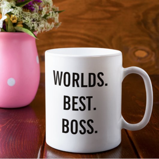 Meilleur Patron du Monde Tasse de Bureau Cadeau Em