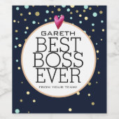 Meilleur patron jamais de retraite ÉTIQUETTE de vi (Étiquettes simples)