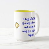 Meilleur Patron Jamais (Initiale du Nom) Mug de Ca (Devant droit)