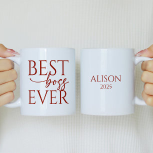 Meilleur patron jamais Mug à café personnalisé