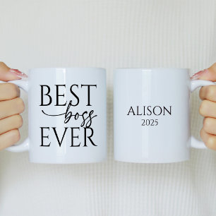Meilleur patron jamais Mug de café personnalisé
