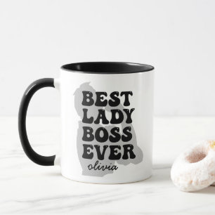 Meilleur Patron Jamais Nom Personnalisé Mug