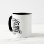 Meilleur Patron Jamais Nom Personnalisé Mug (Devant gauche)