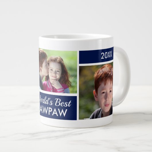 Meilleur Pawpaw photo Collage Giant Coffee Mug (Devant droit)