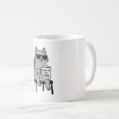 Meilleur PDG du monde - Mug de chats gris Smug (Devant droit)