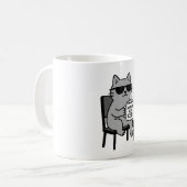 Meilleur PDG du monde - Mug de chats gris Smug (Devant gauche)