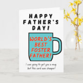 Meilleur père d'accueil du monde - carte Fête des  (Fleur jaune)
