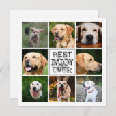 Meilleur père de chien | Carte bébé fourrure (Devant / Derrière)