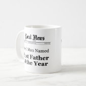 Meilleur Père De L'Année Front Mug Du Journal (Devant gauche)