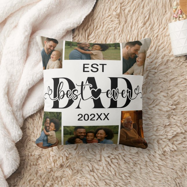 Meilleur Père du Monde Coussin de Lancer – Photo P (Couverture)