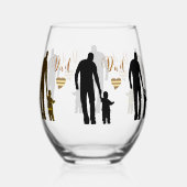 Meilleur Père Jamais Vin sans Stemless Verre (Verso)