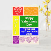 Meilleur petit ami Carte de la Saint-Valentin sur  (Fleur jaune)