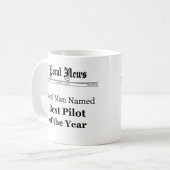 Meilleur Pilote de l'année Style de journal Mug (Devant gauche)