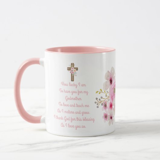 Meilleur POÈME MUG DE MÈRE GODMOTHER du monde, Per (Gauche)