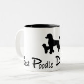 Meilleur Poodle Papa Jamais tasse de café (Devant gauche)