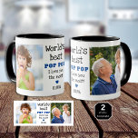 Meilleur Pop Pop Pop I Love You Most 2 Photo Mug<br><div class="desc">Express à quel point vous aimez votre grand-père avec affection.Une tasse photo avec des photos de grand-père et de petit-enfant va remplir son coeur de bonheur.</div>