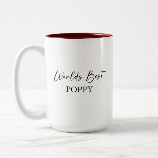 Meilleur Poppy du monde et la Mug personnalisée la (Gauche)