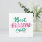 Meilleur Principal Jamais, Carte Cadeau Principal  (Debout devant)