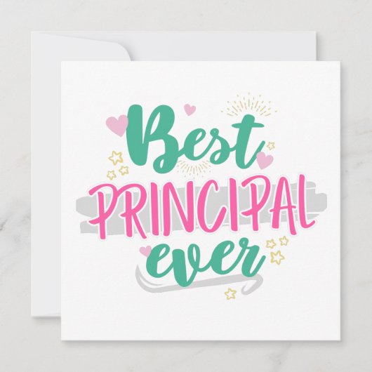 Meilleur Principal Jamais, Carte Cadeau Principal  (Devant)