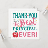 Meilleur Principal Jamais, Carte Cadeau Principal (Devant/Arrière en situation)