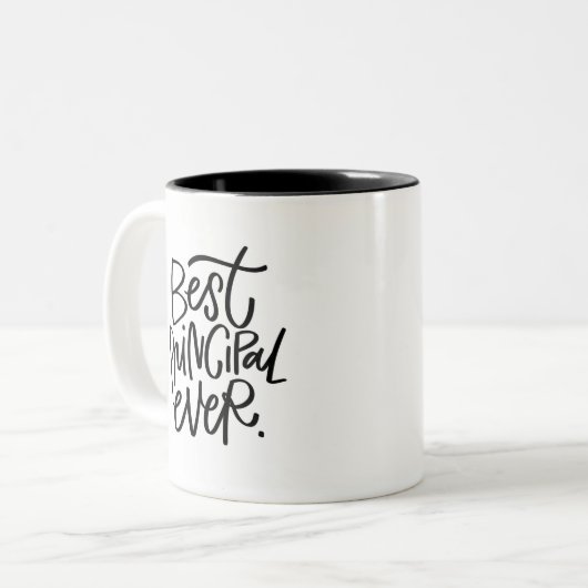 Meilleur Principal Jamais Mug À Café À Deux Tons (Devant gauche)