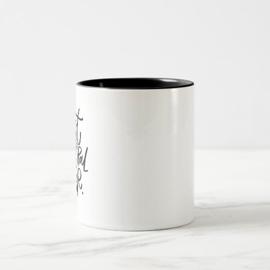 Meilleur Principal Jamais Mug À Café À Deux Tons (Centre)
