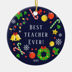 Meilleur professeur de Noël Ornement