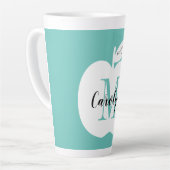Meilleur professeur monogrammed tasse en latte ave (Angle gauche)