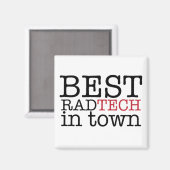 Meilleur Rad Tech dans Town Magnet (Recto/Verso)